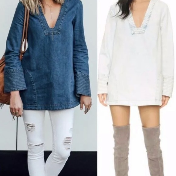 Free People Dresses & Skirts - Free People Denim dress size S